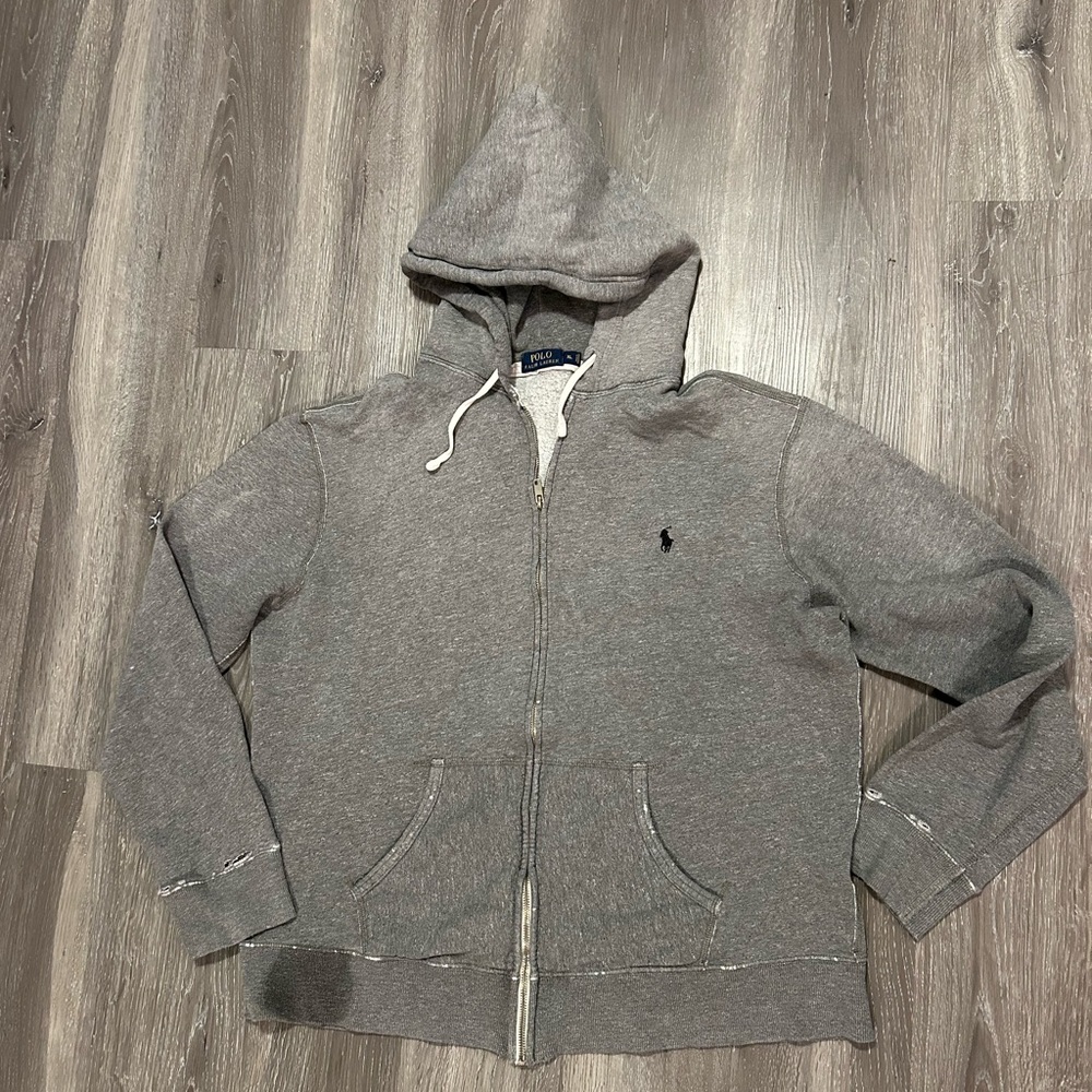 Ralph Lauren Men's Zip-Up Gray Sweater